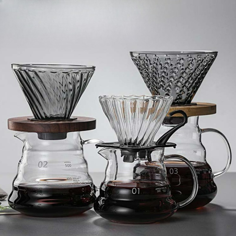 Coffee Equipment For Camping - صب فوق صانع القهوة مجموعة زجاج